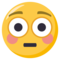 Flushed Face emoji on Emojione